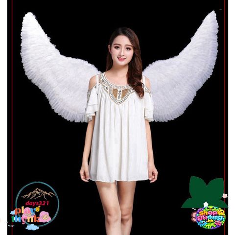 Cánh Thiên Thần Trắng 160X90CM - Phụ Kiện Hóa Trang Cosplay Ác Quỷ Đen, Decor Nội Thất Độc Đáo Cho Người Lớn