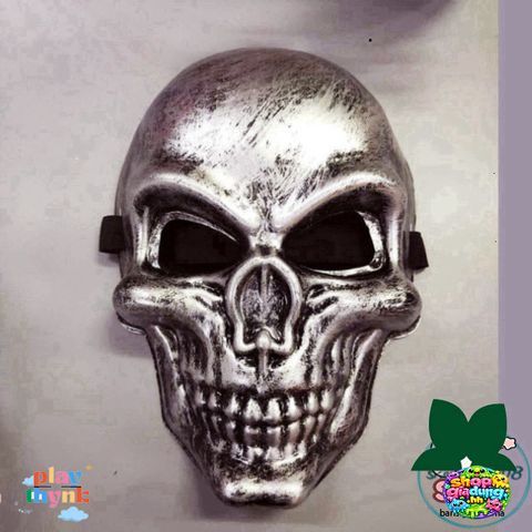 Mặt Nạ Đầu Lâu Màu Bạc - Phụ Kiện Halloween & Tết Trung Thu Độc Đáo, Cá Tính, Thể Hiện Phong Cách Mới Lạ