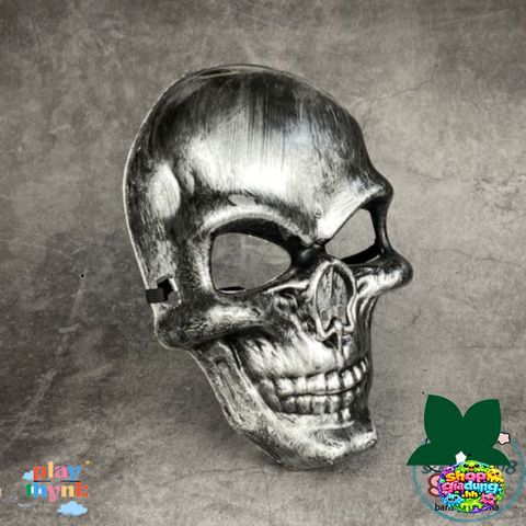 Mặt Nạ Đầu Lâu Màu Bạc - Phụ Kiện Halloween & Tết Trung Thu Độc Đáo, Cá Tính, Thể Hiện Phong Cách Mới Lạ