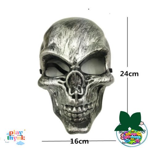 Mặt Nạ Đầu Lâu Màu Bạc - Phụ Kiện Halloween & Tết Trung Thu Độc Đáo, Cá Tính, Thể Hiện Phong Cách Mới Lạ