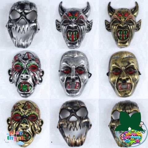 Mặt Nạ Đầu Lâu Màu Bạc - Phụ Kiện Halloween & Tết Trung Thu Độc Đáo, Cá Tính, Thể Hiện Phong Cách Mới Lạ