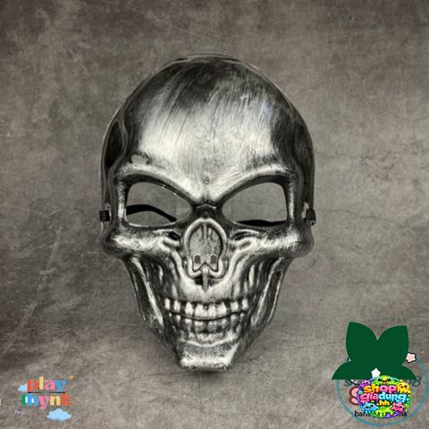Mặt Nạ Đầu Lâu Màu Bạc - Phụ Kiện Halloween & Tết Trung Thu Độc Đáo, Cá Tính, Thể Hiện Phong Cách Mới Lạ