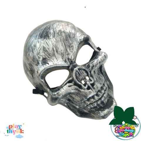 Mặt Nạ Đầu Lâu Màu Bạc - Phụ Kiện Halloween & Tết Trung Thu Độc Đáo, Cá Tính, Thể Hiện Phong Cách Mới Lạ