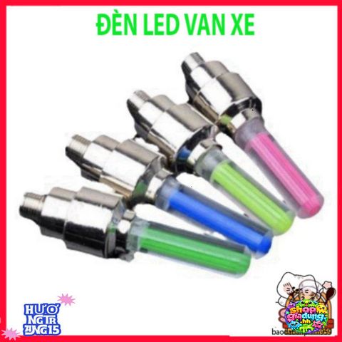 Đèn LED Gắn Chân Van Xe Đạp Chống Nước - Bộ 2 Chiếc An Toàn và Tiện Ích Cho Đi Đêm, Đèn Cảnh Báo Gọn Nhẹ