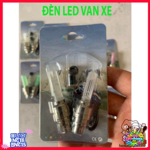 Đèn LED Gắn Chân Van Xe Đạp Chống Nước - Bộ 2 Chiếc An Toàn và Tiện Ích Cho Đi Đêm, Đèn Cảnh Báo Gọn Nhẹ