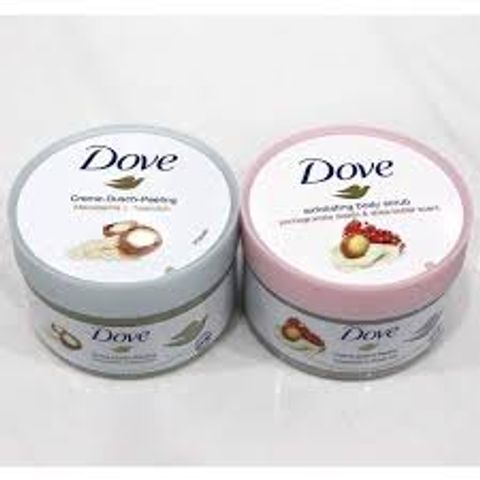 Kem tẩy tế bào chết toàn thân Dove Creme Dusch Peeling 225ml - Chăm sóc da mịn màng sáng bóng từ thương hiệu nổi tiếng Đ