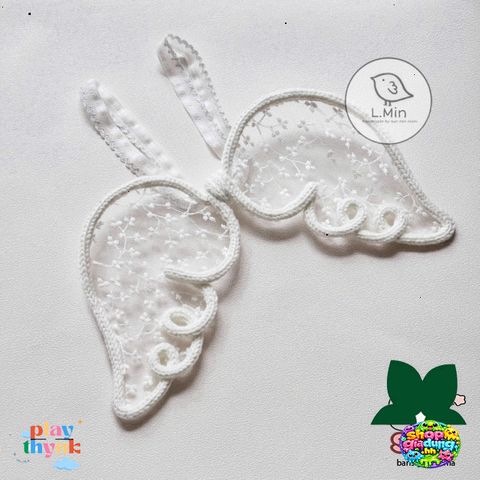Cánh Thiên Thần Lace Angel Wings Đẹp Cho Nữ - Phụ Kiện Thời Trang Handmade Dễ Thương, Phù Hợp Với Chụp Ảnh và Decor Phòng Trẻ Em