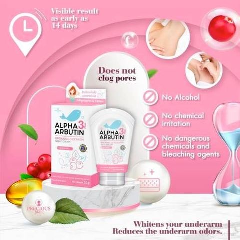 Kem Dưỡng Vùng Nách Alpha Arbutin Cao Cấp - Giúp Sạch Thâm, Trắng Da, Cung Cấp Độ Ẩm Cho Làn Da Mịn Màng