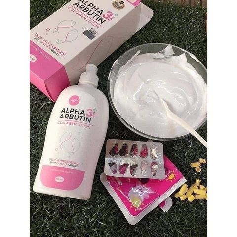 Sữa Dưỡng Thể Alpha Arbutin 3 Plus Collagen Lotion 500ml - Giúp Làm Trắng Da, Cung Cấp Độ Ẩm và Nuôi Dưỡng Da Khỏe Mạnh
