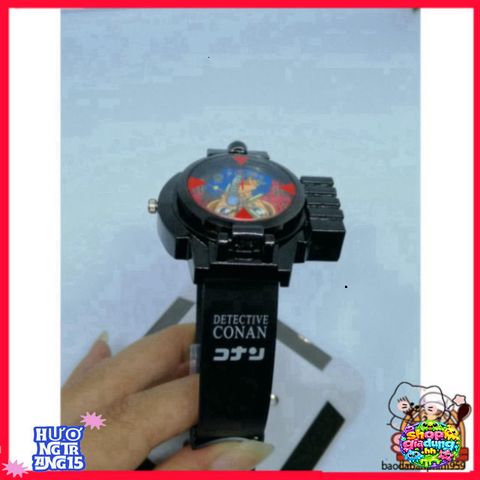 Đồng Hồ Đeo Tay Cho Bé Trai Hình Thám Tử Conan Với Đèn Laser - Phụ Kiện Thời Trang Và Đồ Chơi An Toàn Cho Trẻ Em