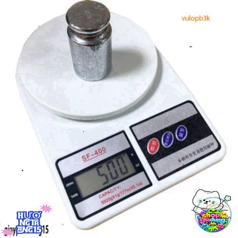 Cân Điện Tử Mini FS-400 Chính Xác 10kg/1gr - Cân Nhà Bếp Màn Hình LCD Sang Trọng, Tặng Pin AAA, Tiện Lợi Cho Nấu Nướng