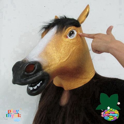 Mặt Nạ Hóa Trang Đầu Ngựa Cao Cấp - Phụ Kiện Halloween Chất Lượng Cho Lễ Hội, Độc Đáo Và Ngầu Nước Nổi Bật