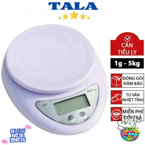 Cân Điện Tử Đa Năng 5kg WH-B05 - Cân Tiểu Ly Chính Xác Cao, Thiết Kế Gọn Nhẹ, Lý Tưởng Cho Nhà Bếp và Y Tế