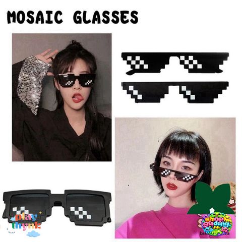 Kính Râm Thug Life Đẳng Cấp - Kính Khảm Phong Cách Vũ Trường Chống UV400, Thời Trang Cho Nam Nữ, Tầm Nhìn HD