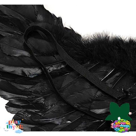 Đầm Cánh Đen Maleficent Cosplay Bé Gái với Cánh Thiên Thần và Cài Tóc Sừng - Trang Phục Đặc Biệt Cho Bé Yêu