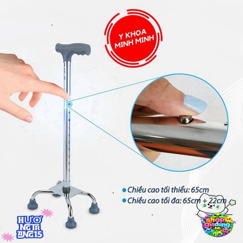 Giá Đỡ Lucass Đen B-924 B-926 B-932 - Gậy Đứng Tùy Chỉnh Chiều Cao - Phục Hồi Chức Năng Đi Lại Dành Cho Người Khuyết Tật