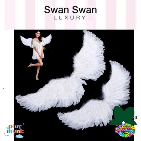 Cánh Thiên Thần Trắng Dành Cho Trẻ Em - Áo Dây Đeo Bền Cho Tiệc Giáng Sinh, Halloween, Hóa Trang, Đạo Cụ, Nhẹ Và Thoải Mái