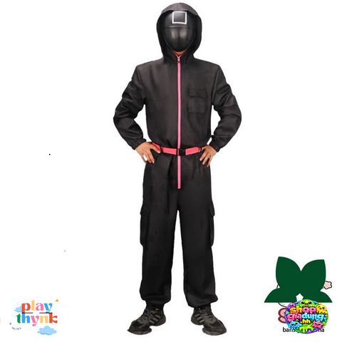 Bộ Đồ Hóa Trang Squid Game - Áo, Mặt Nạ & Găng Tay Halloween Cho Trẻ Em và Người Lớn - Quà Tặng Chủ Đề Phim Kinh Dị