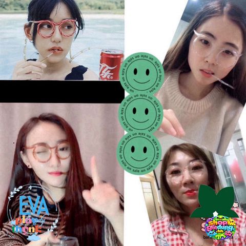 Ống Hút Mắt Kính Gọng Tim Cute Độc Đáo M1429 - Thú Vị Cho Trẻ Em và Tiệc Tùng, Chất Liệu An Toàn, Màu Sắc Ngẫu Nhiên