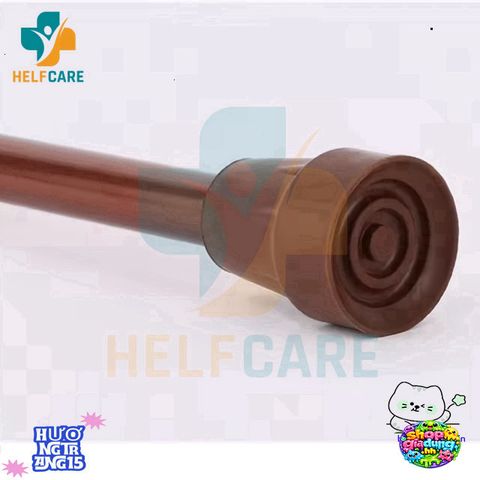 Gậy chống chân HelpCare 1 chân - Gậy batoong điều chỉnh chiều cao hỗ trợ đi lại cho người già, nhẹ bền, chống trượt