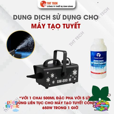 Dung Dịch Tạo Tuyết Nhân Tạo THT TECH 500ml - Hiệu Ứng Tuyết Trắng Mịn, An Toàn Cho Sự Kiện, Noel, Chụp Ảnh
