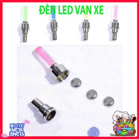 Bộ 2 Đèn LED Gắn Van Bánh Xe Cho Ô Tô, Xe Máy, Xe Đạp - Phát Sáng Độc Đáo, An Toàn Khi Di Chuyển Về Đêm