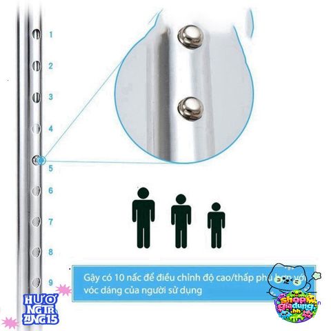 Gậy Chống Đi Lucass B-924 - Gậy 4 Chân Chỉnh Chiều Cao, Hỗ Trợ Di Chuyển An Toàn Cho Người Già và Người Khuyết Tật