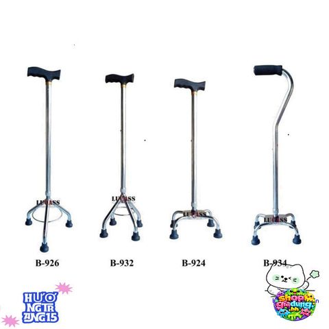 Gậy Đi Bộ Lucass B-934 Chỉnh Chiều Cao - Hỗ Trợ Người Già, Người Khuyết Tật, Dễ Dàng Di Chuyển, Thiết Kế Công Thái Học