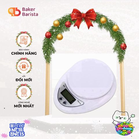 Cân Điện Tử Nhà Bếp B05 5kg - Chính Xác Đến Từng Gram, Màn Hình LCD, Kèm Pin Sạc - Dụng Cụ Làm Bánh & Nấu Ăn Tiện Dụng