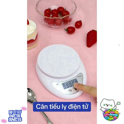 Cân Điện Tử Nhà Bếp B05 5kg - Chính Xác Đến Từng Gram, Màn Hình LCD, Kèm Pin Sạc - Dụng Cụ Làm Bánh & Nấu Ăn Tiện Dụng
