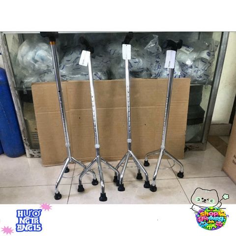Gậy Tập Đi 4 Chân Lucass - Gậy Chống Vững Chắc Dành Cho Người Già, Người Khuyết Tật - Chất Liệu Inox Bền Bỉ