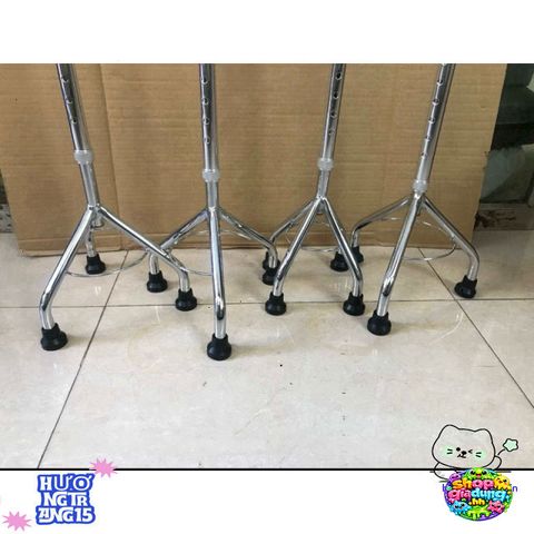Gậy Tập Đi 4 Chân Lucass - Gậy Chống Vững Chắc Dành Cho Người Già, Người Khuyết Tật - Chất Liệu Inox Bền Bỉ