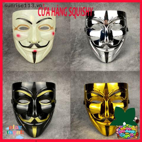 Mặt Nạ Hacker Vendetta Cho Người Lớn và Trẻ Nhỏ - Phụ Kiện Halloween và Cosplay Độc Đáo, Quà Tặng Giáng Sinh
