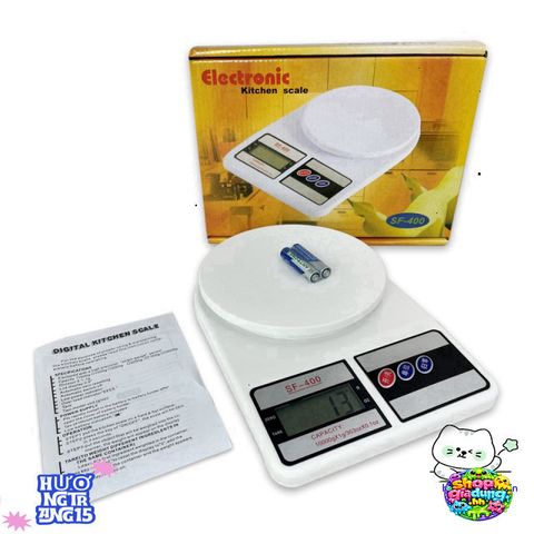 Cân Điện Tử Mini SF-400 - Cân Tiểu Ly Đo Trọng Lượng Chính Xác Từ 1-5Kg Cho Bếp Hiện Đại, Màn Hình LCD Rõ Ràng