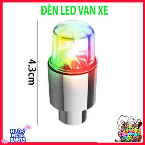 Đèn LED Nhiều Màu Cho Van Xe Đạp & Xe Máy - Phát Sáng Tự Động, Thiết Kế Chống Nước, Trang Trí Phong Cách Cá Nhân