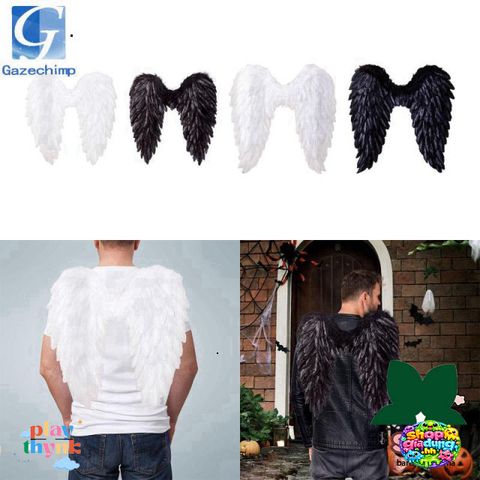 Cánh Thiên Thần Lông Vũ Cosplay - Phụ Kiện Thời Trang Halloween Đáng Yêu Cho Trẻ Em và Người Lớn