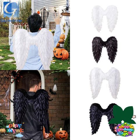 Cánh Thiên Thần Lông Vũ Cosplay - Phụ Kiện Thời Trang Halloween Đáng Yêu Cho Trẻ Em và Người Lớn