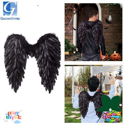 Cánh Thiên Thần Lông Vũ Cosplay - Phụ Kiện Thời Trang Halloween Đáng Yêu Cho Trẻ Em và Người Lớn