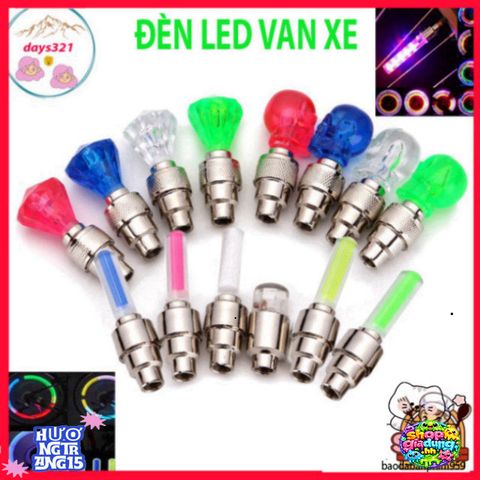 Đèn LED Nắp Van Xe Đạp Phát Sáng 7 Màu - Đồ Chơi Trang Trí & An Toàn Cho Xe Đạp, Xe Máy, Xe Hơi
