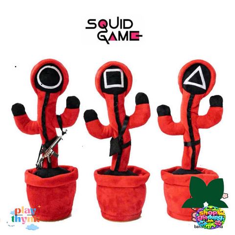 Mặt Nạ Squid Game Lính Gác - Phụ Kiện Thời Trang Phim Trò Chơi Con Mực Đen, Hàng Có Sẵn, Kích Thước 28x20cm