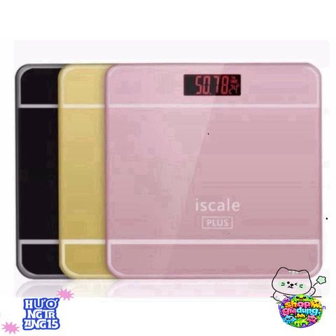 Cân Sức Khỏe Thông Minh Thiết Kế Giống Iphone, Độ Chính Xác Cao, Mặt Kính Cường Lực, Tải Trọng Tối Đa 180kg, Màu Hồng, Đen