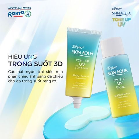 Kem Chống Nắng Nâng Tông Sunplay Skin Aqua Tone Up UV Essence Mint SPF50+ PA++++ - Che Khuyết Điểm, Bảo Vệ Da Nhạy Cảm, Kiềm Dầu hiệu quả