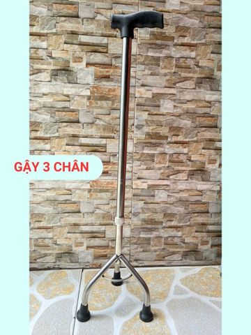 Gậy Di Chuyển Inox 3 Chân & 4 Chân Cho Người Già Chắc Chắn - Điều Chỉnh Chiều Cao, Chống Trơn Trượt, Sử Dụng Nhựa ABS