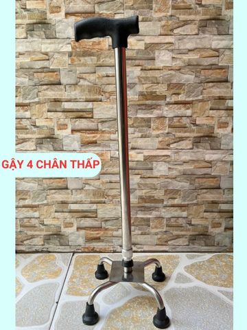 Gậy Di Chuyển Inox 3 Chân & 4 Chân Cho Người Già Chắc Chắn - Điều Chỉnh Chiều Cao, Chống Trơn Trượt, Sử Dụng Nhựa ABS