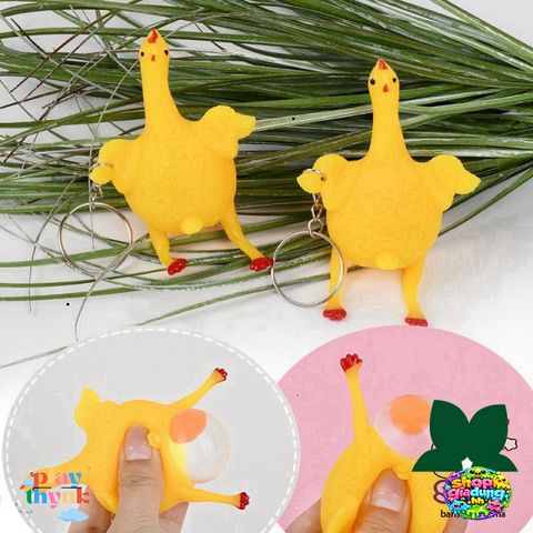 Móc Khóa Gà Cao Su - Thẻ Đánh Dấu Hành Lý Siêu Tiện Dụng, Xu Hướng Thời Trang Đáng Yêu cho Chìa Khóa và Balo