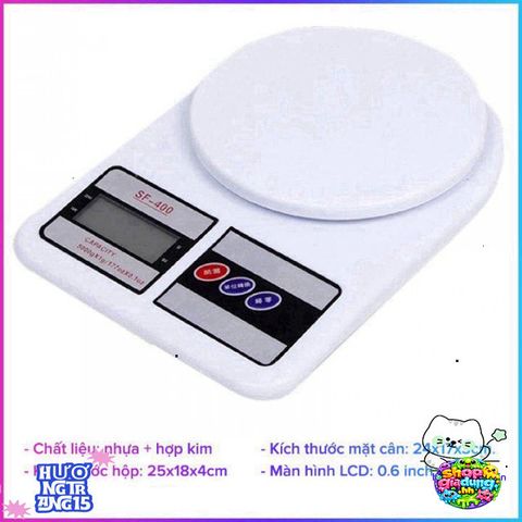 Cân Điện Tử SF-400 10kg - Cân Tiểu Ly Chính Xác 1 Gram Với Màn Hình LCD - Hỗ Trợ Đo Lường Thực Phẩm Cho Gia Đình