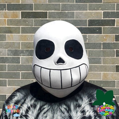 Khẩu Trang Mặt Nạ Sans Game Undertale - Đạo Cụ Halloween Độc Đáo Cho Gamer, Chất Liệu Latex Thoải Mái