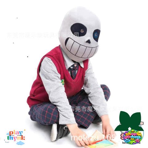 Khẩu Trang Mặt Nạ Sans Game Undertale - Đạo Cụ Halloween Độc Đáo Cho Gamer, Chất Liệu Latex Thoải Mái