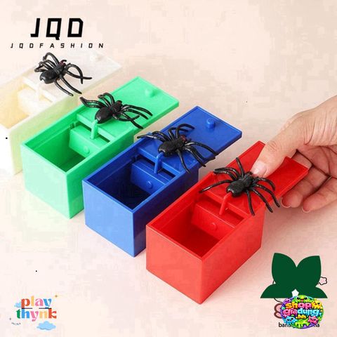 Hộp Sợ Nhện Trò Đùa - Quà Tặng Cá Tháng Tư Vui Nhộn, Đồ Chơi Nhựa Giật Gân, Kích Thước 7.6x5.3cm, Màu Sắc Ngẫu Nhiên