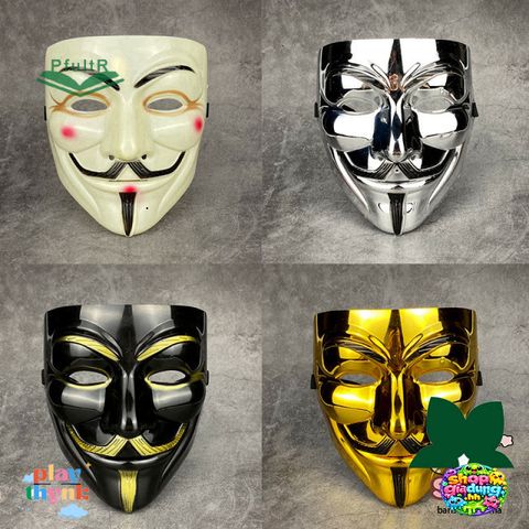 Mặt Nạ Bí Ẩn Vendetta - Phụ Kiện Cosplay Halloween Cho Người Lớn & Trẻ Em - Đồ Hóa Trang Cuộc Chiến Hacker